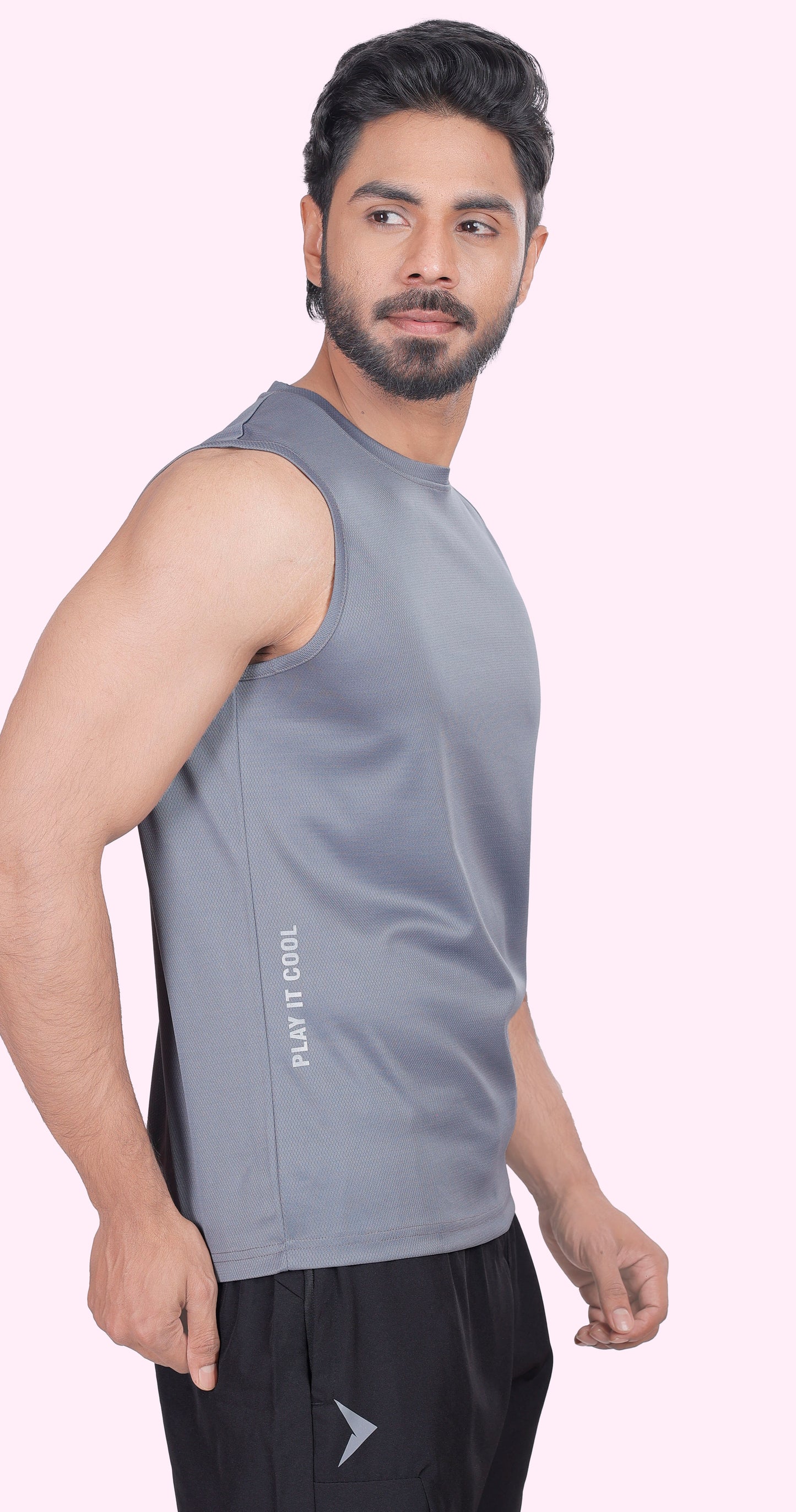 Men's Steel Grey Active Wear Essentials Sports Sandow