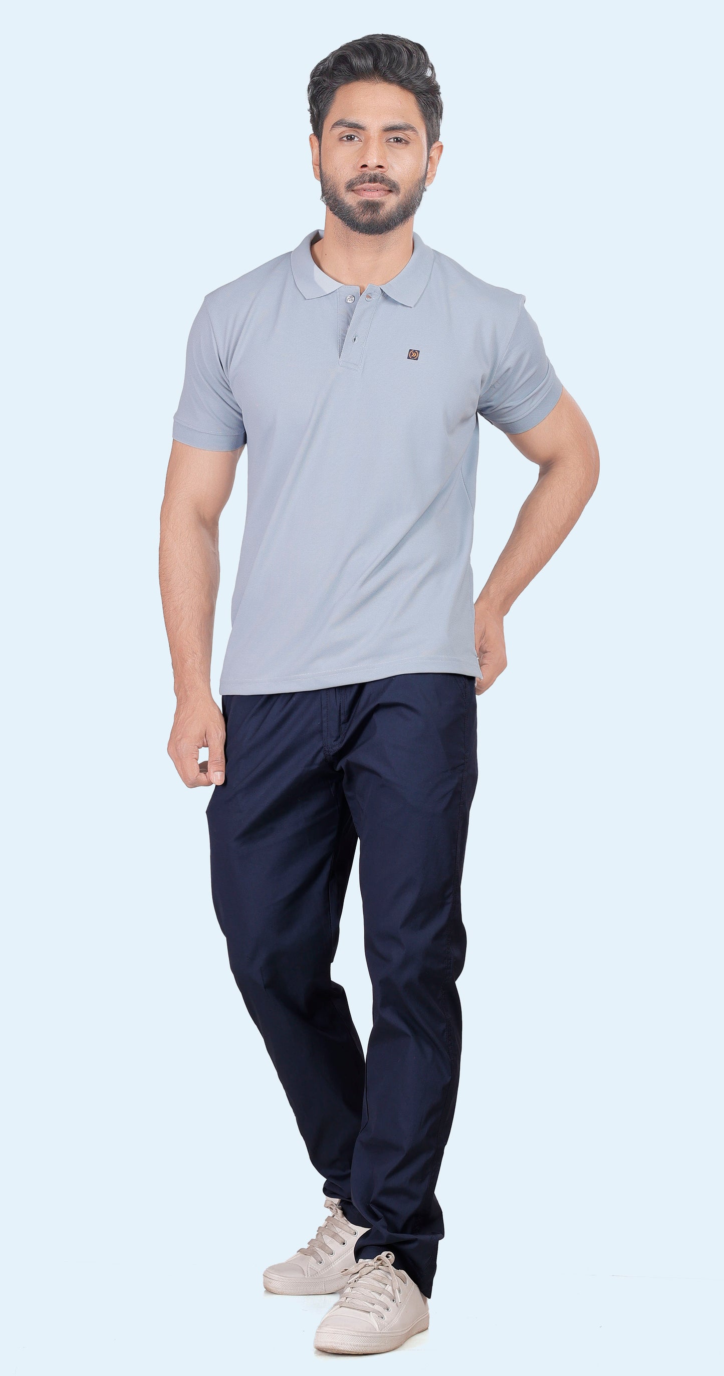 Men's Light Blue Classic Comfort Polo T-shirts