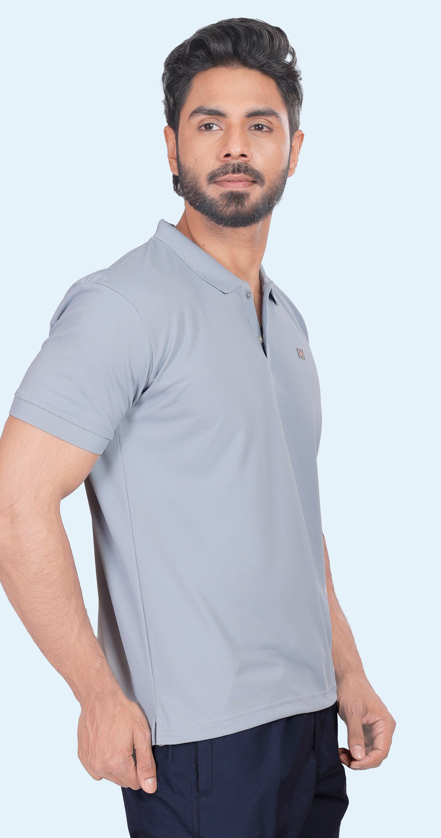 Men's Light Blue Classic Comfort Polo T-shirts