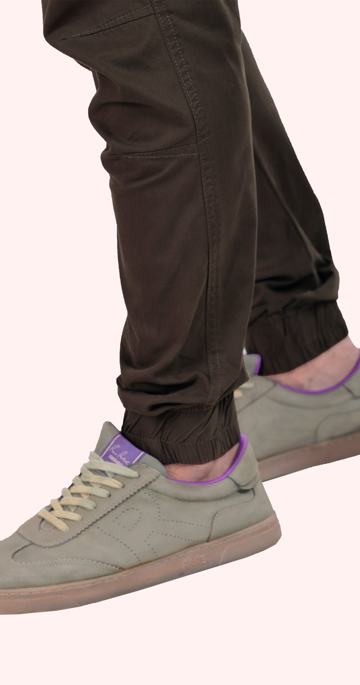 Men's Green Sporty Track Solid Jogger Cotton