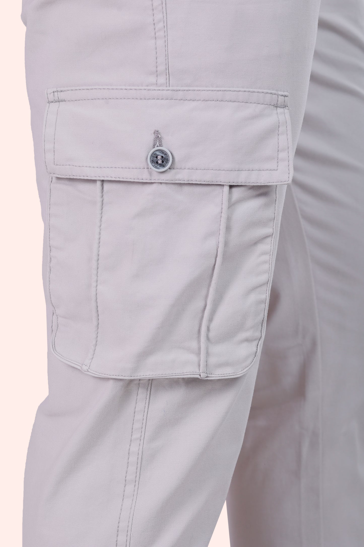 Men's Light Grey Athletic Flow Solid Jogger Cotton