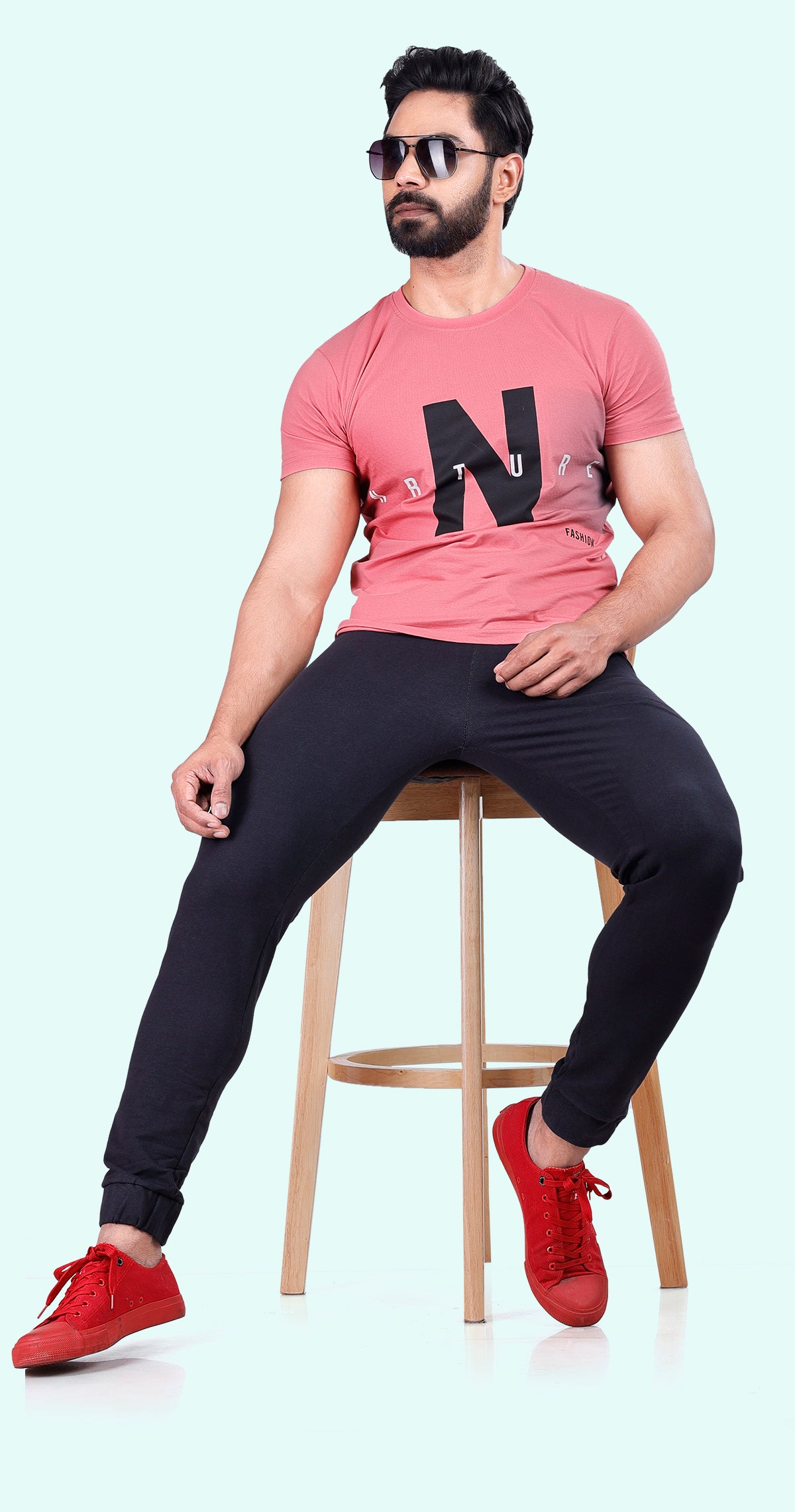 Men's Black Casual Sprint Solid Jogger Cotton