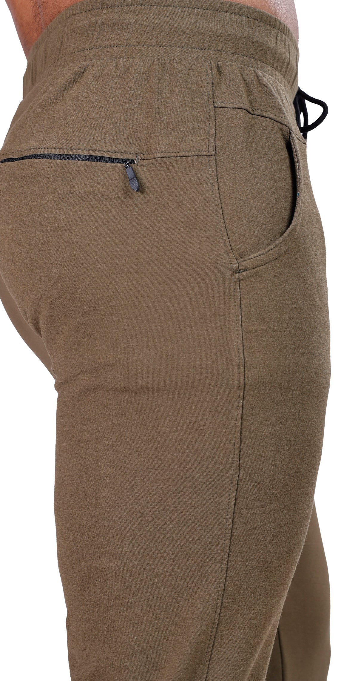 Men's Mehendi Casual Sprint Solid Jogger Cotton