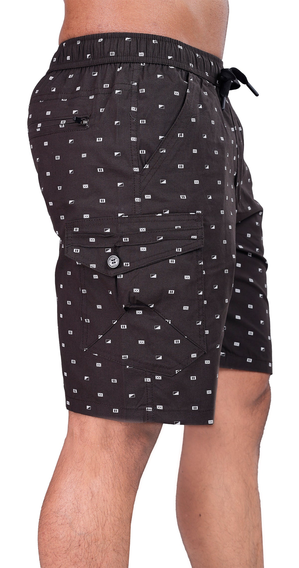 Men's Dark Grey Beach Bound Solid Bermuda Comfort Cotton
