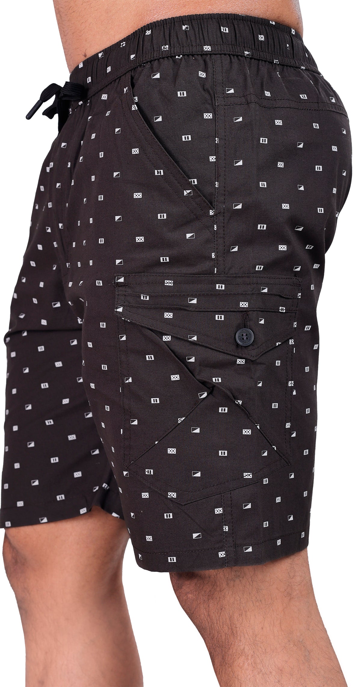 Men's Dark Grey Beach Bound Solid Bermuda Comfort Cotton