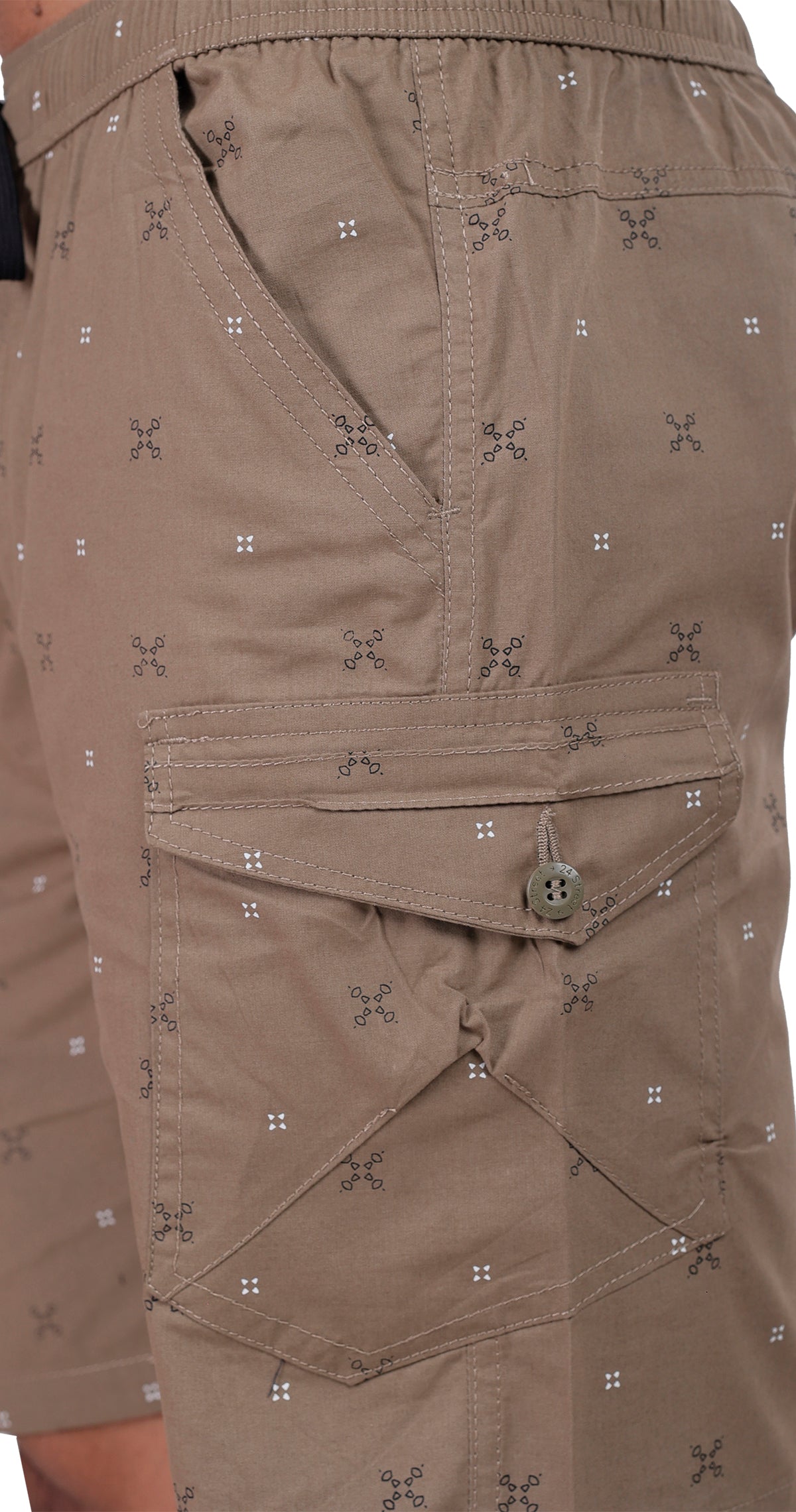 Men's Dark Tan Beach Bound Solid Bermuda Comfort Cotton