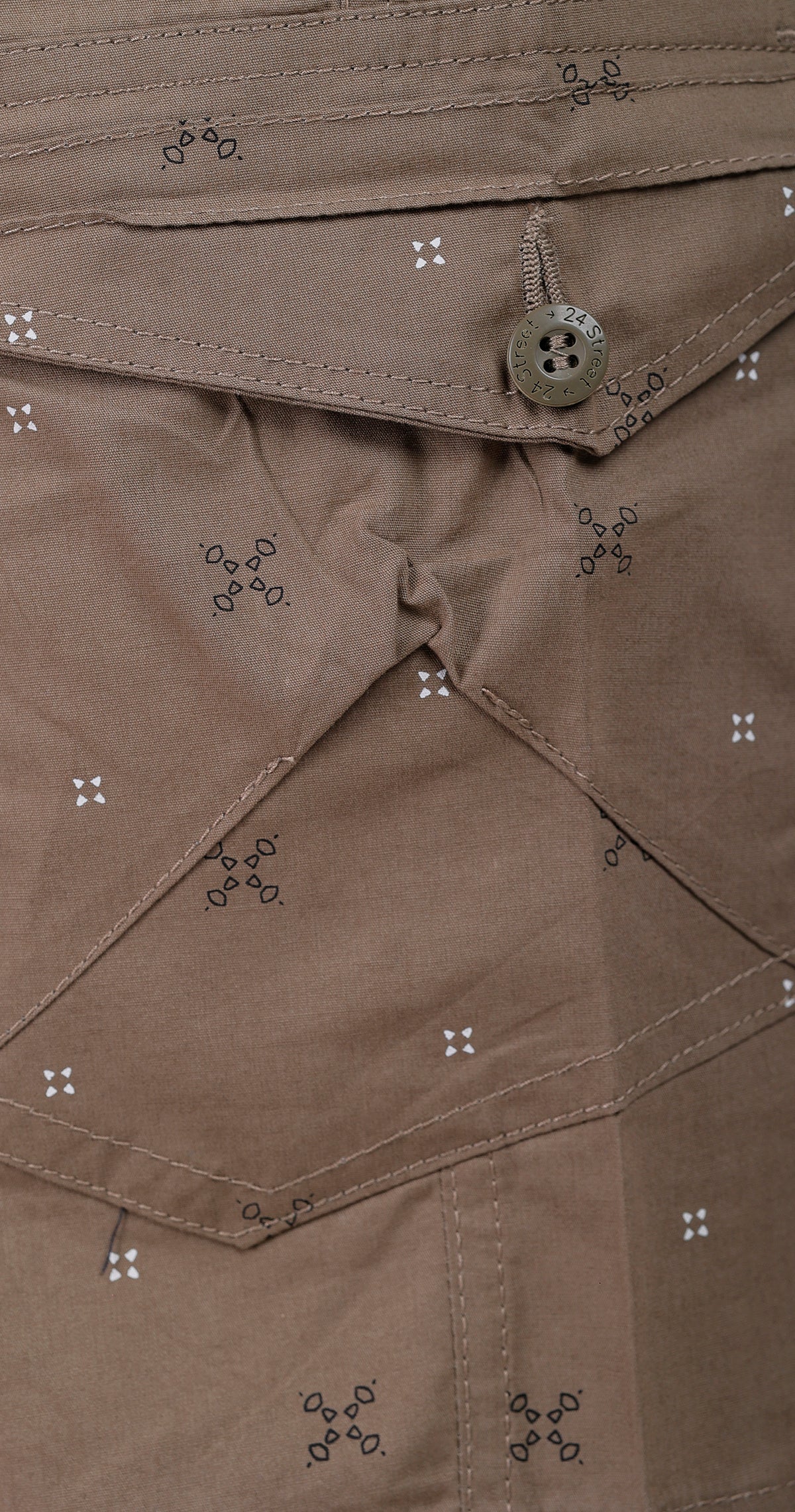 Men's Dark Tan Beach Bound Solid Bermuda Comfort Cotton