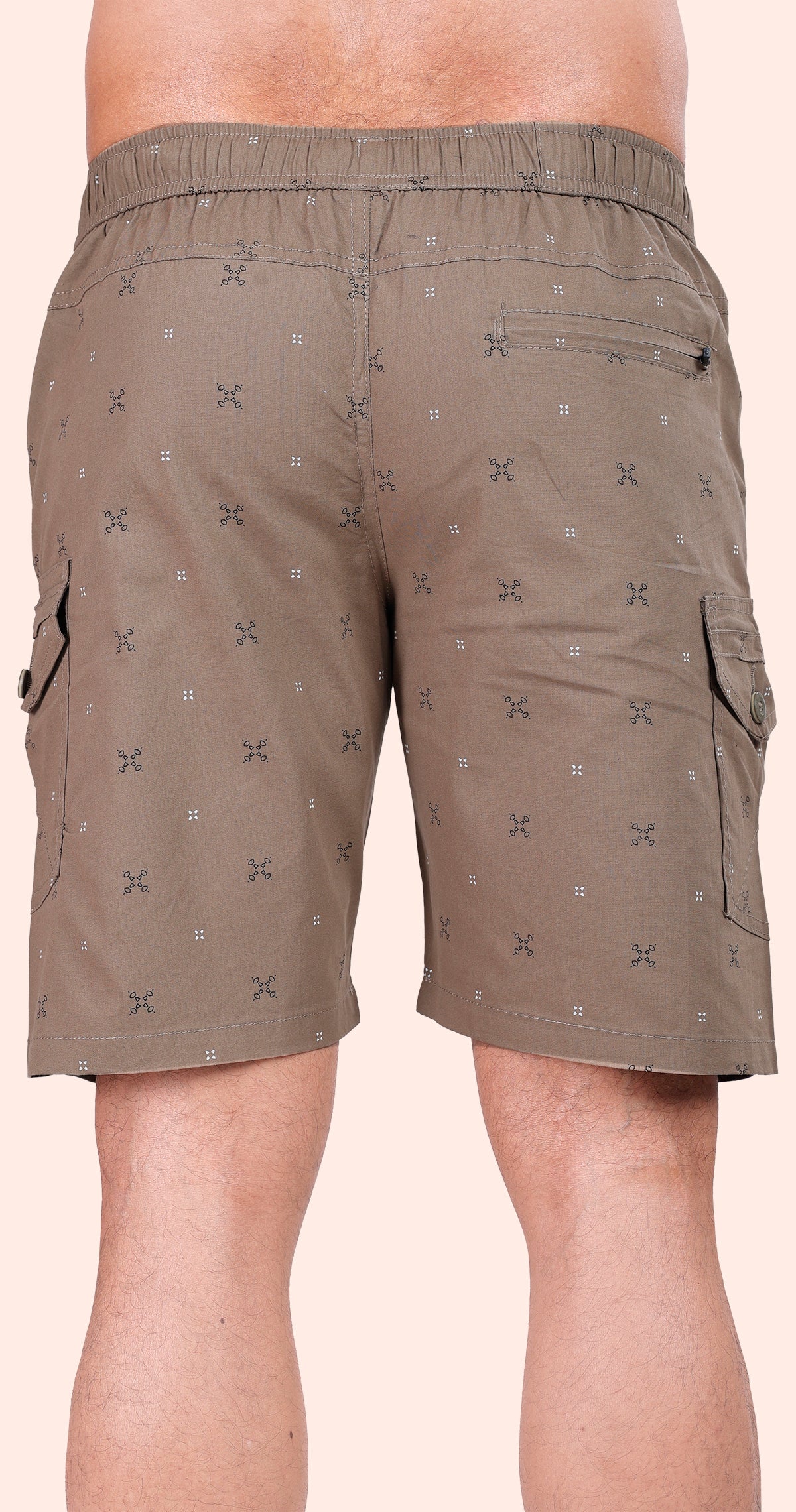 Men's Dark Tan Beach Bound Solid Bermuda Comfort Cotton