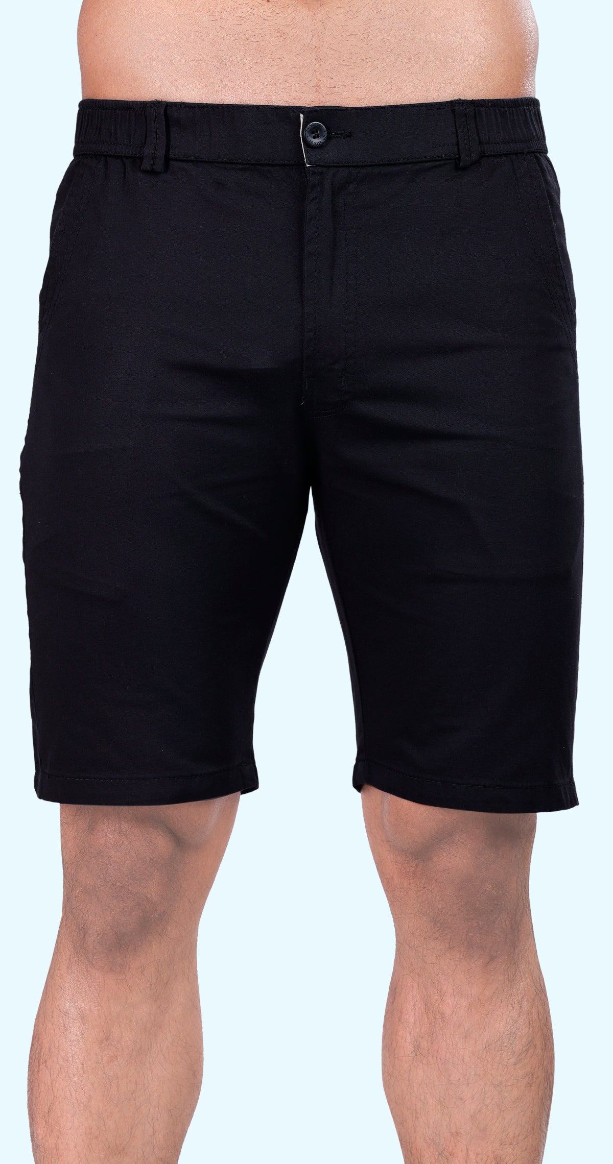 Men's Black Ocean Breeze Solid Bermuda Comfort Cotton