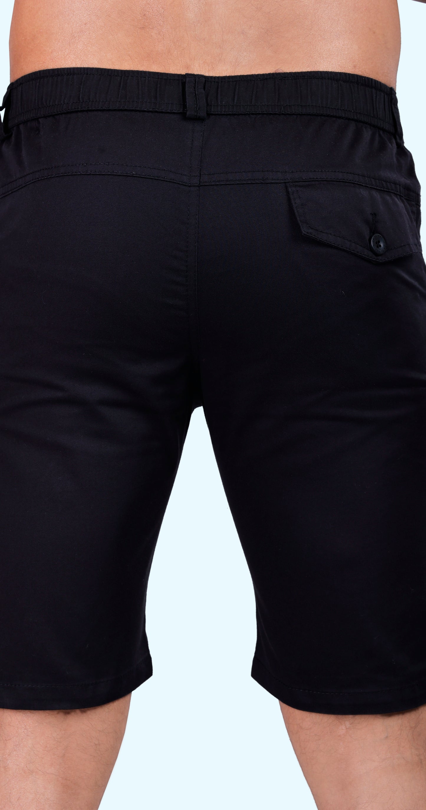 Men's Black Ocean Breeze Solid Bermuda Comfort Cotton