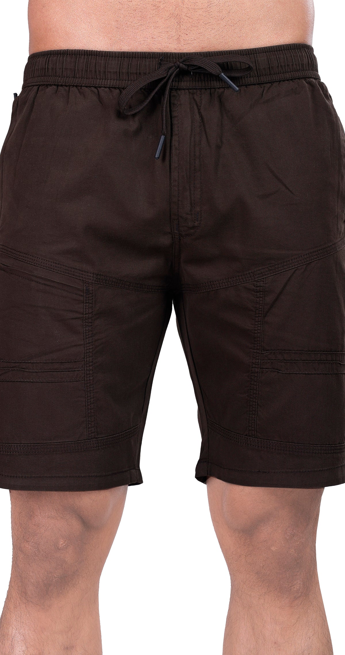 Men's Coffee Brown Paradise Fit Solid Bermuda Comfort Cotton