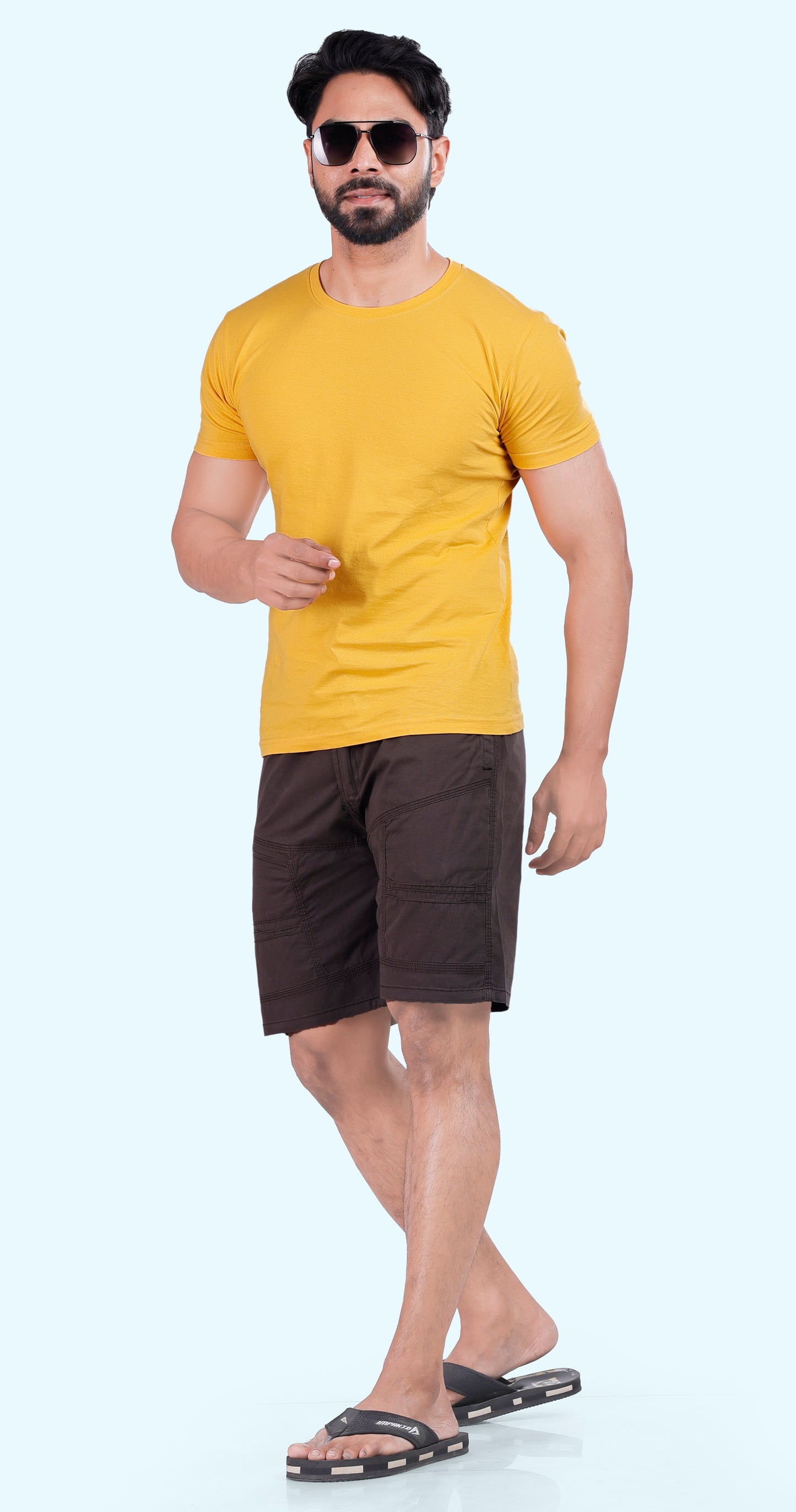 Men's Brown Paradise Fit Solid Bermuda Comfort Cotton