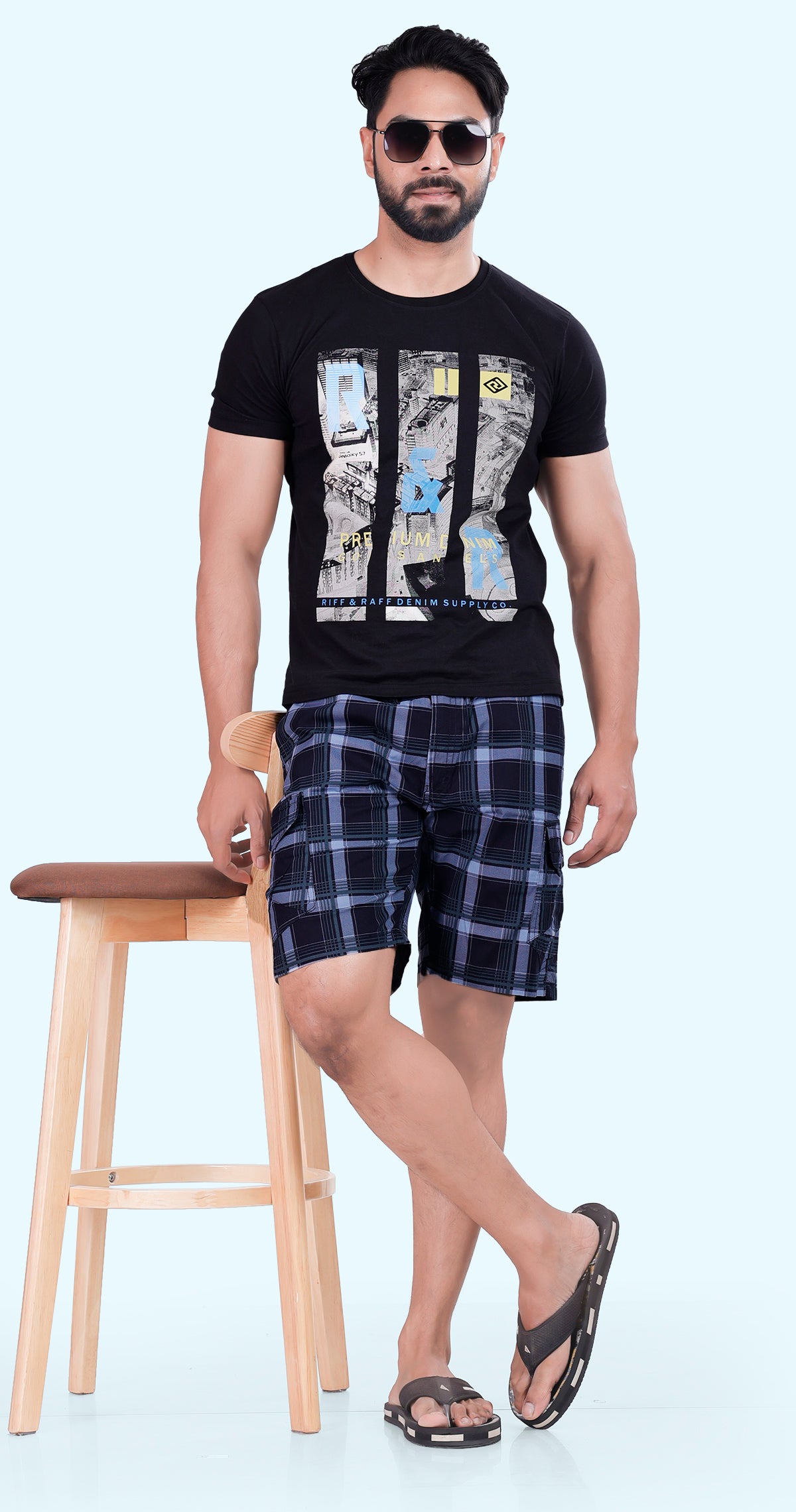 Men's Casual Coast Check Bermuda Comfort Cotton