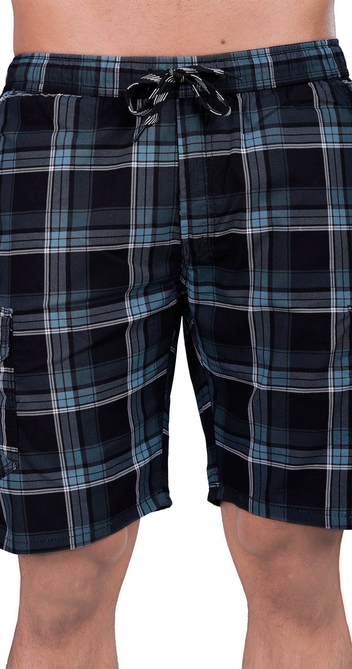 Men's Green Casual Coast Check Bermuda Comfort Cotton