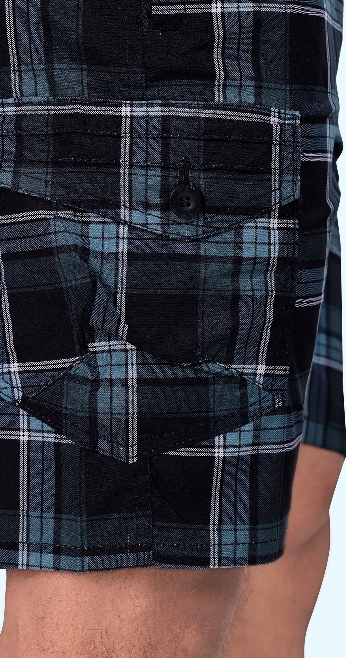 Men's Green Casual Coast Check Bermuda Comfort Cotton