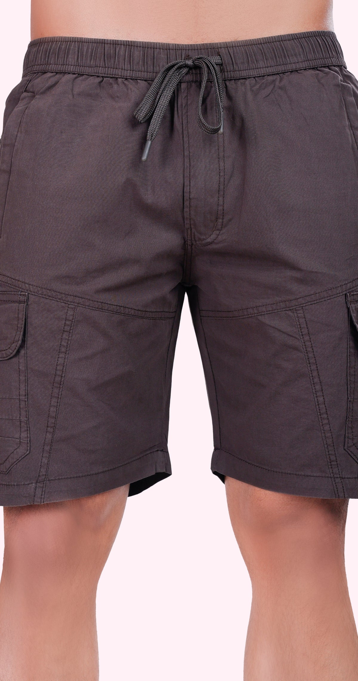 Men's Brown Paradise Path Solid Bermuda Comfort Cotton