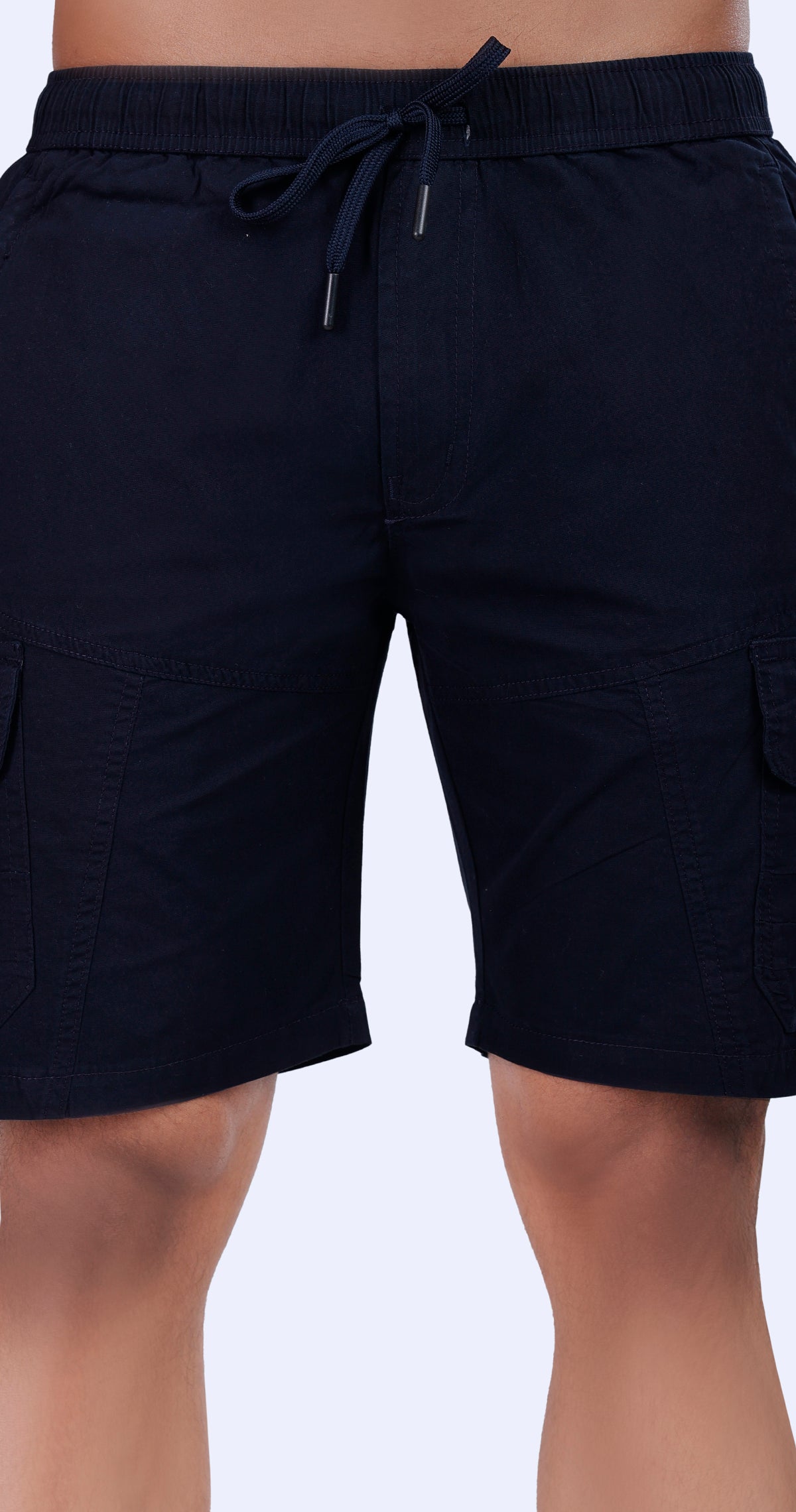 Men's Blue Paradise Path Solid Bermuda Comfort Cotton