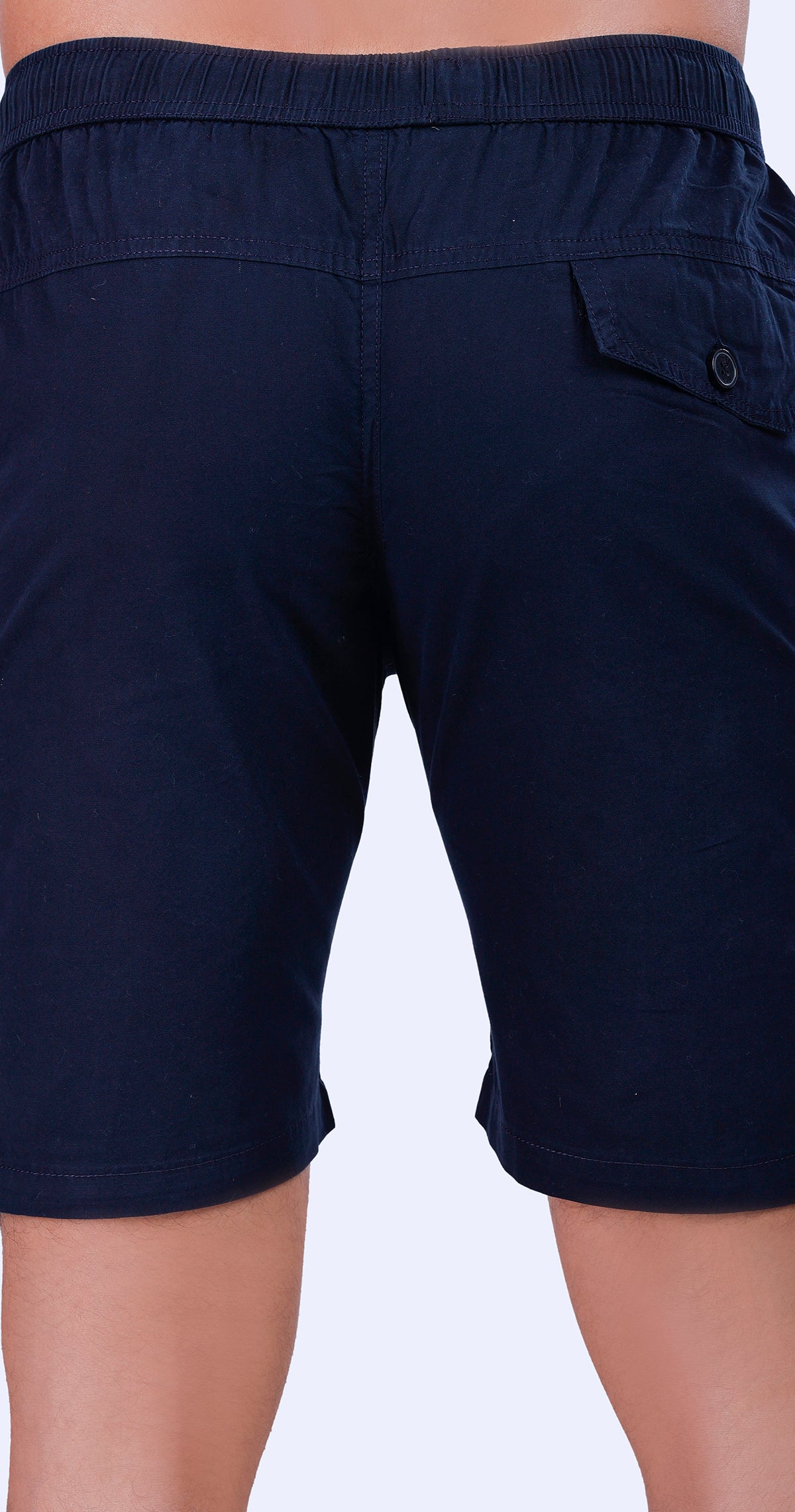 Men's Blue Paradise Path Solid Bermuda Comfort Cotton