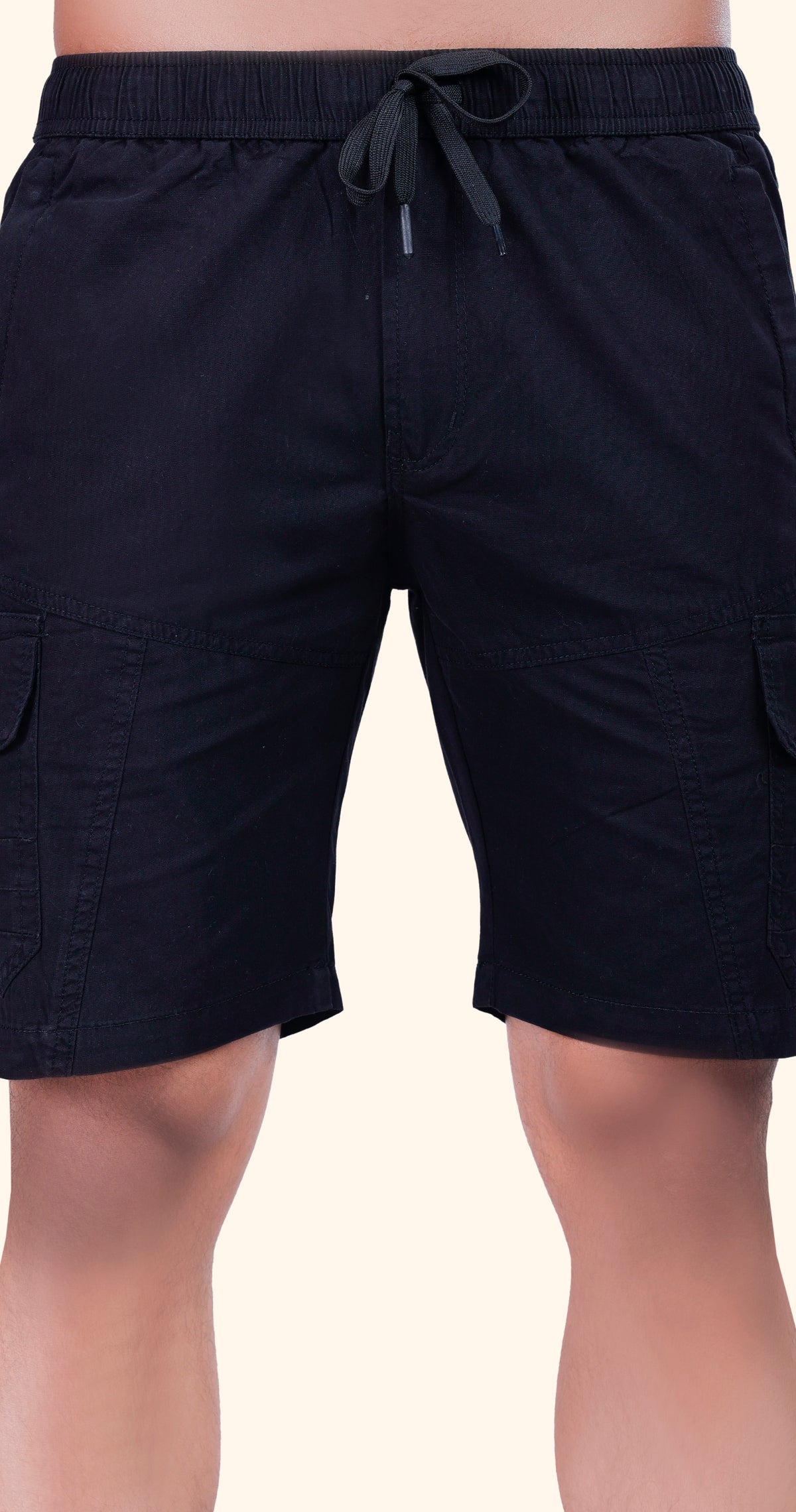 Men's Black Paradise Path Solid Bermuda Comfort Cotton