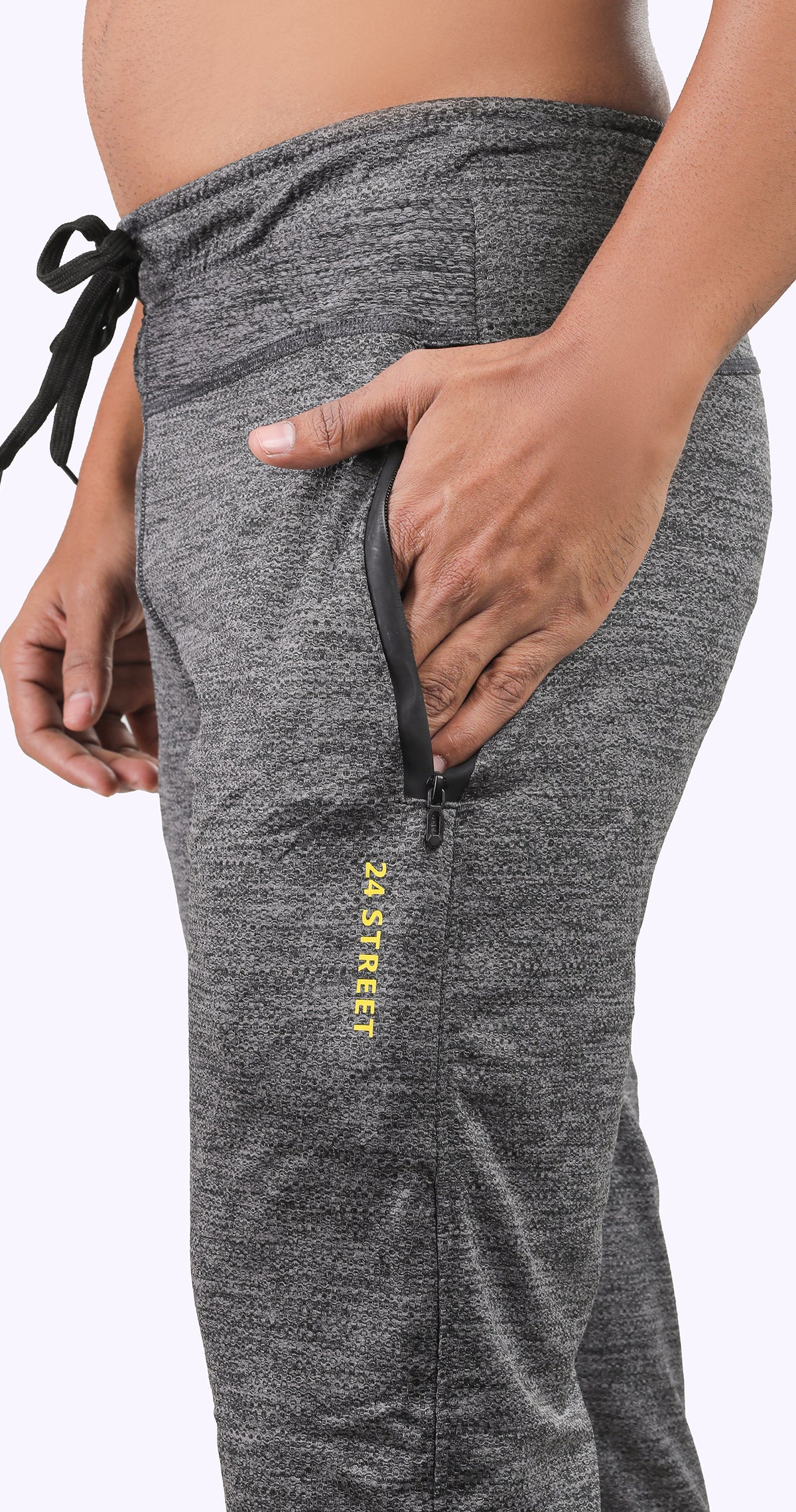 Men's Grey Sport Flex Sports Pants Soild sweat Control
