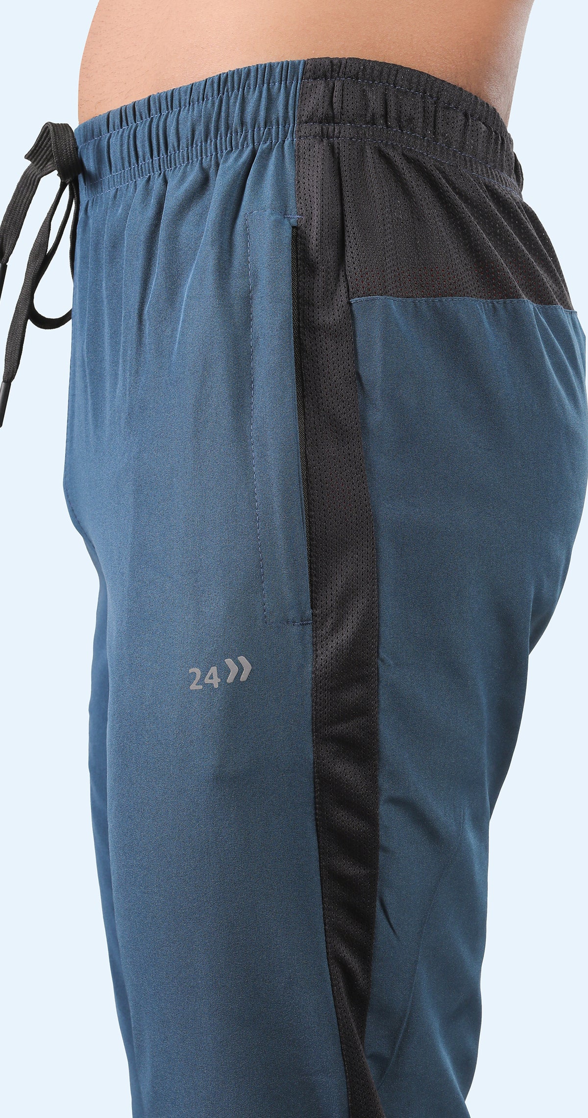 Men's Slate Blue Active Stride Sports Pants Soild sweat Control