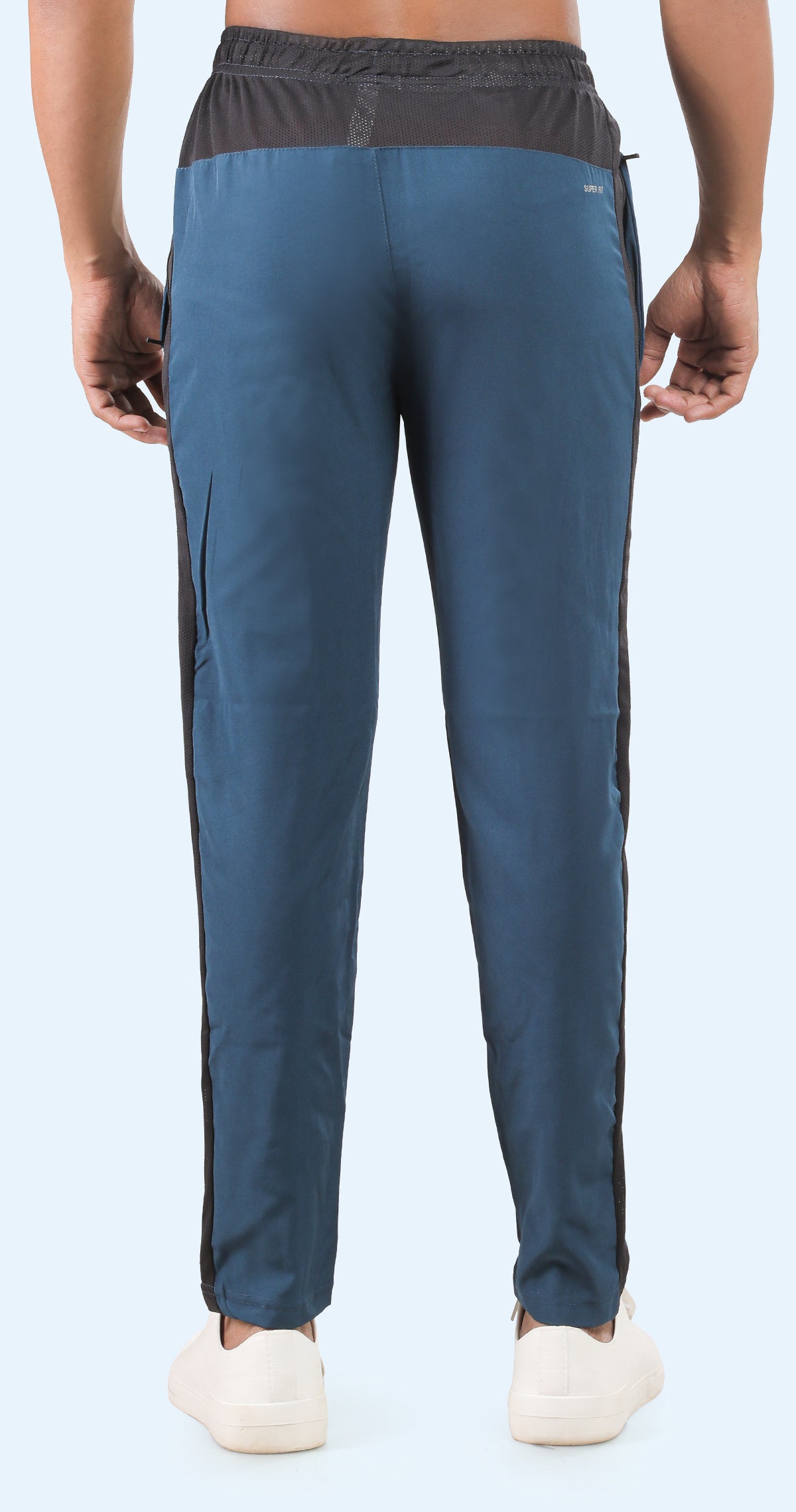 Men's Slate Blue Active Stride Sports Pants Soild sweat Control