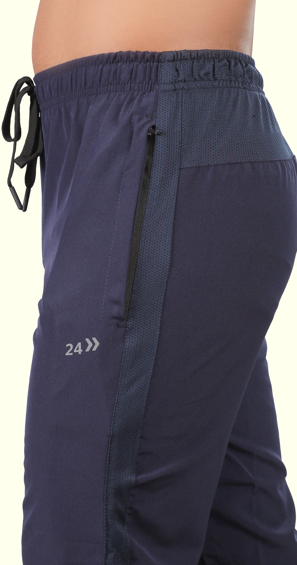 Men's Blue Active Stride Sports Pants Soild sweat Control
