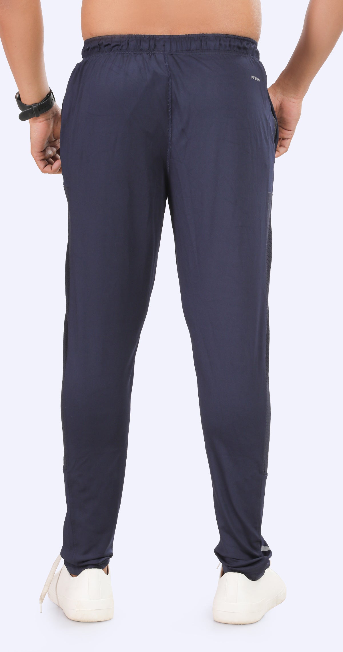 Men's Blue Athletic Ease Sports Pants Soild sweat Control