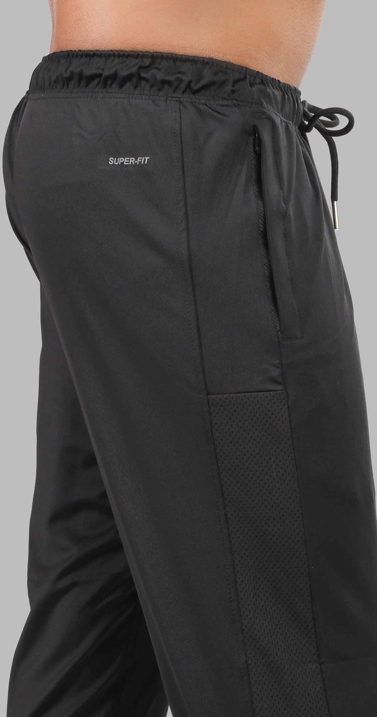 Men's Black Athletic Ease Sports Pants Soild sweat Control