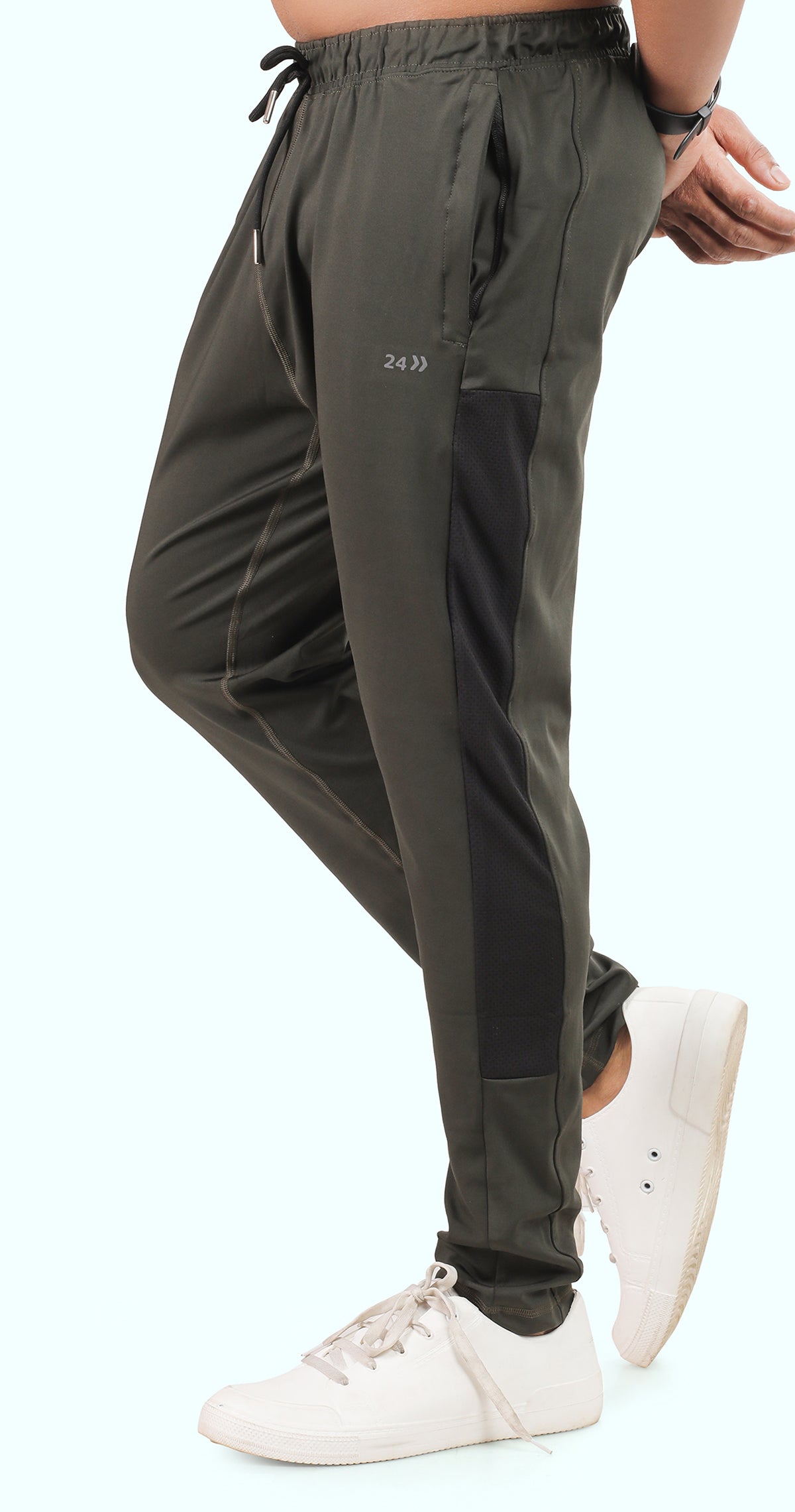 Men's Green Athletic Ease Sports Pants Soild sweat Control