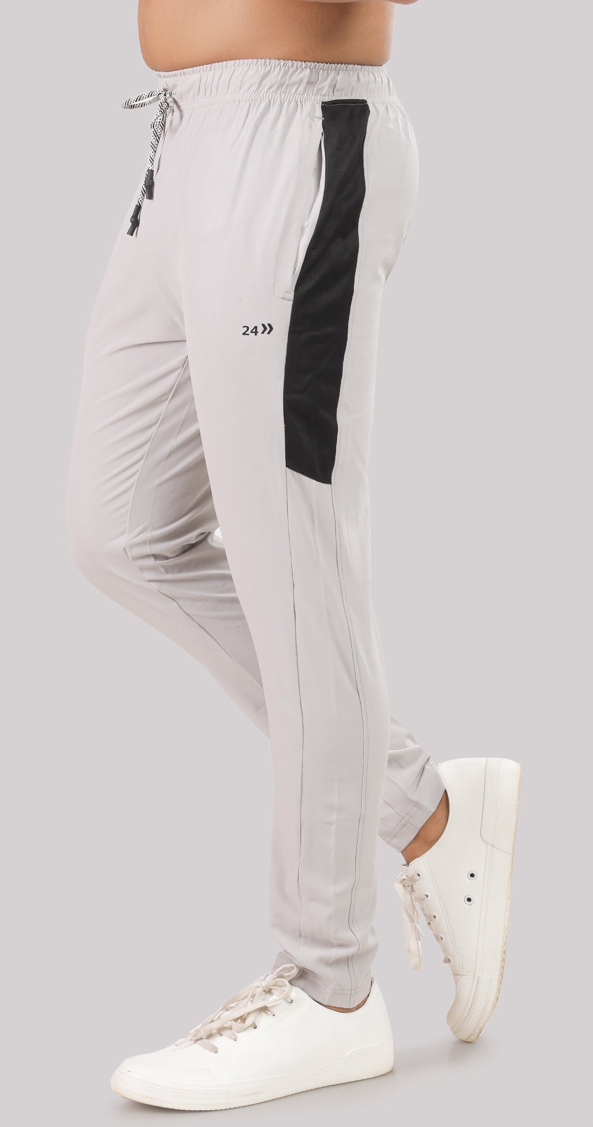 Men's Steel Grey Power move Sports Pants Soild sweat Control