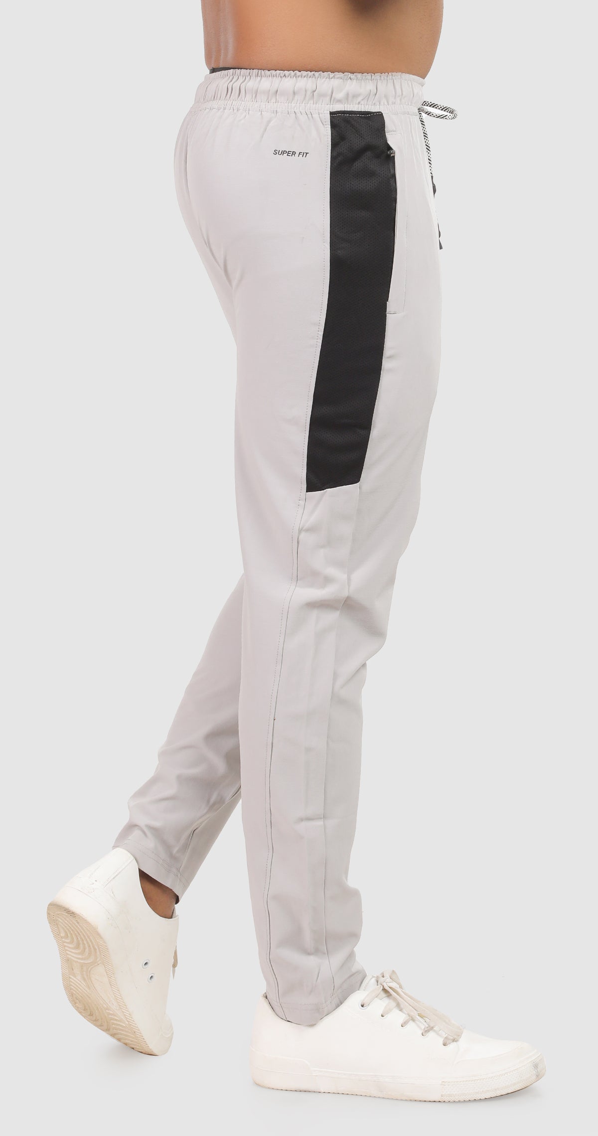 Men's Steel Grey Power move Sports Pants Soild sweat Control
