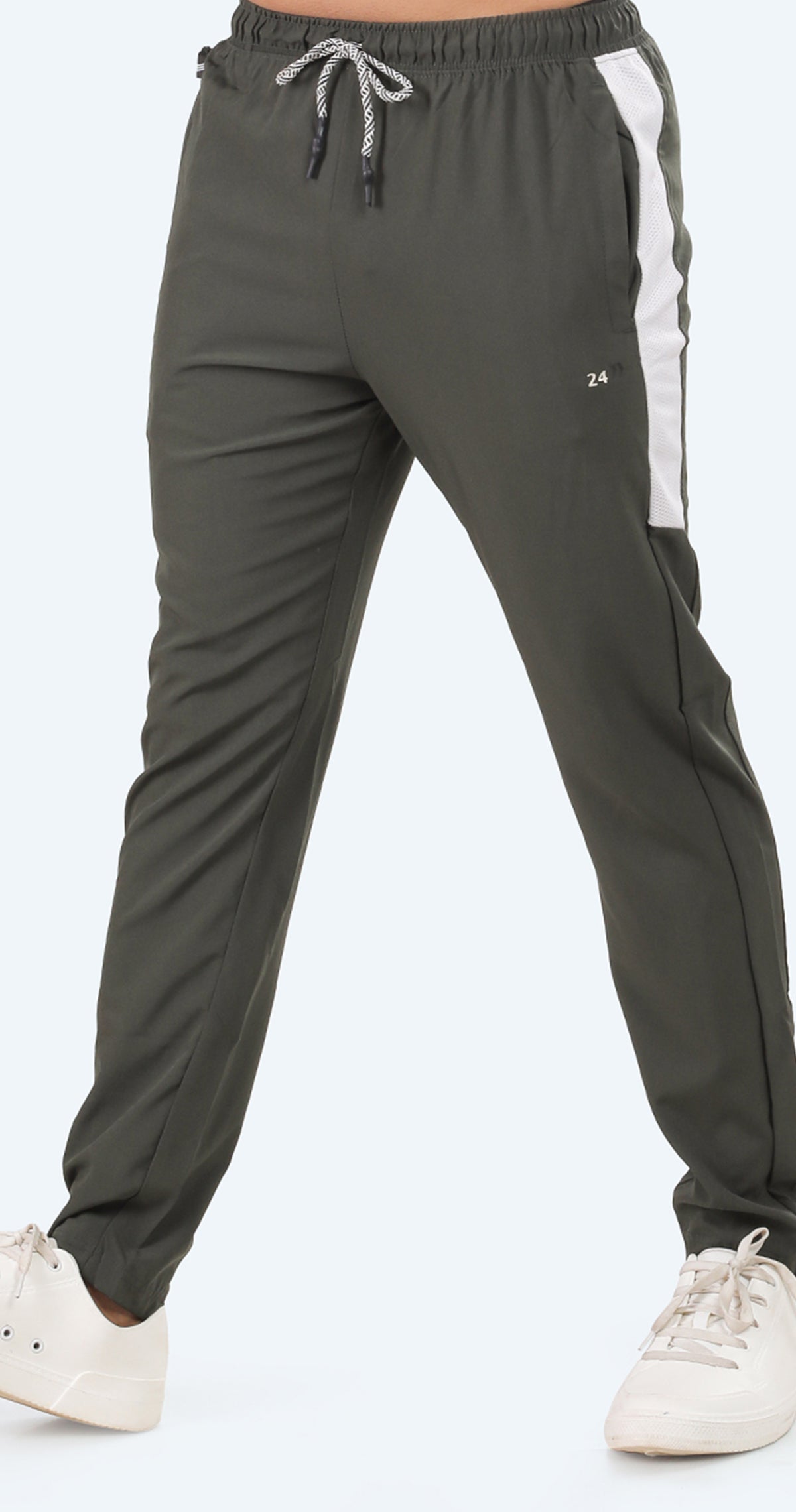 Men's Green Power move Sports Pants Soild sweat Control