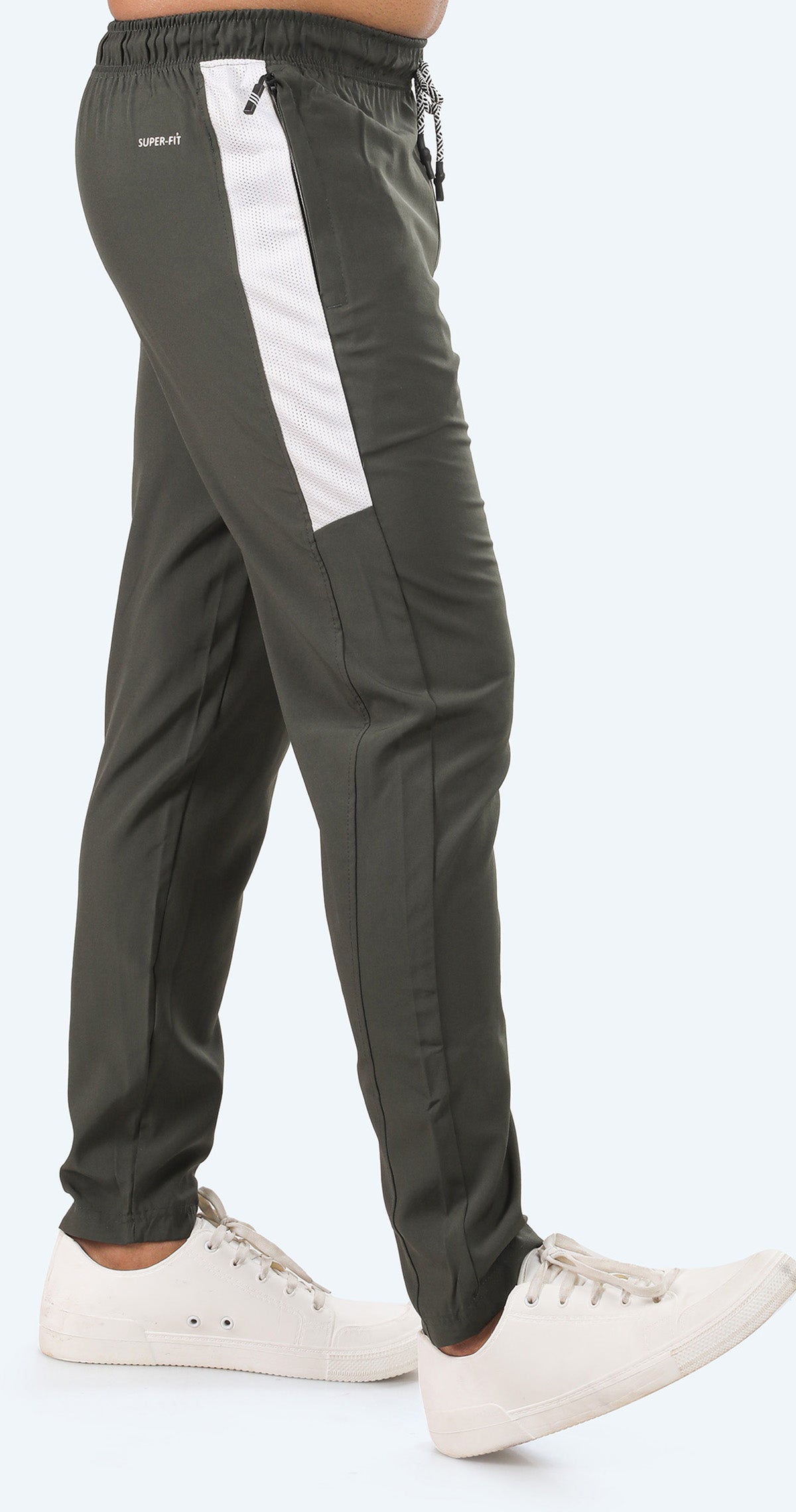Men's Green Power move Sports Pants Soild sweat Control