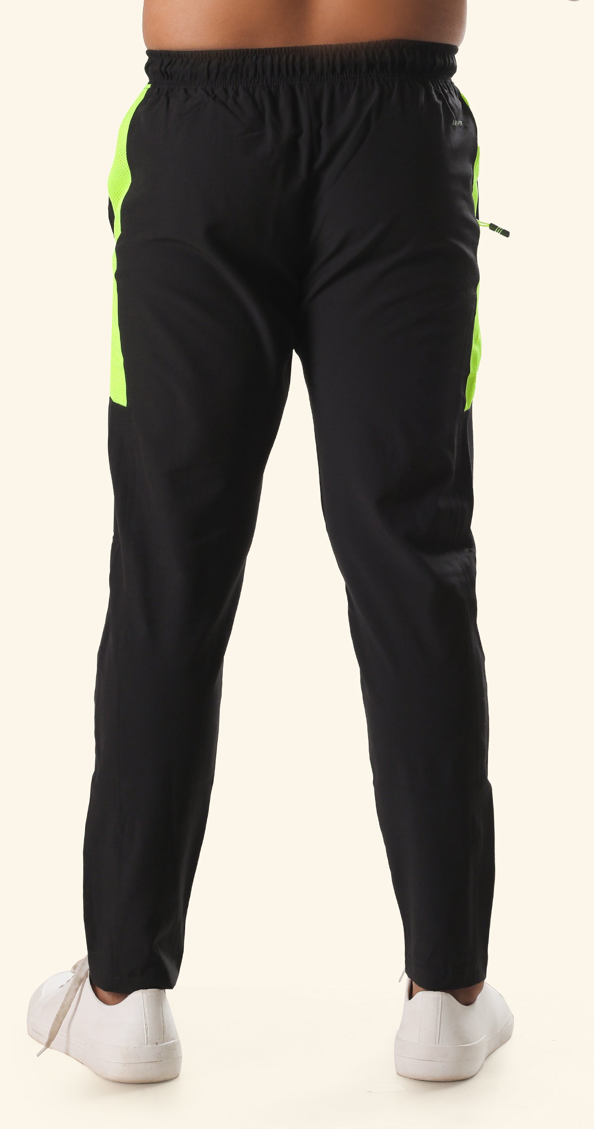 Men's Black Power move Sports Pants Soild sweat Control