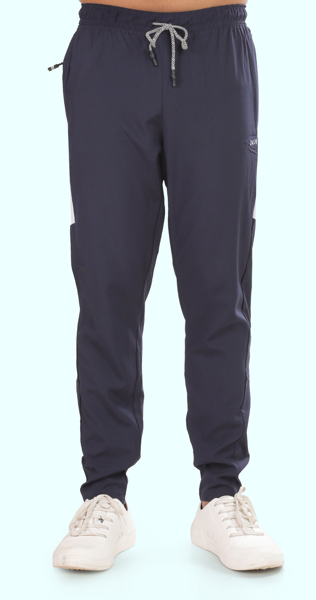 Men's Blue Power move Sports Pants Soild sweat Control