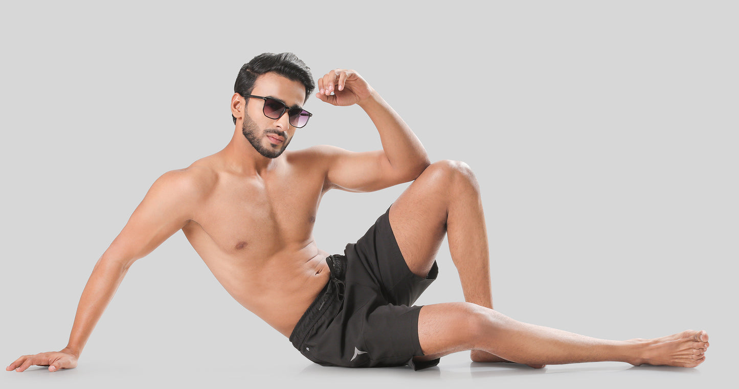Men's Black Active Pulse Sports Boxer