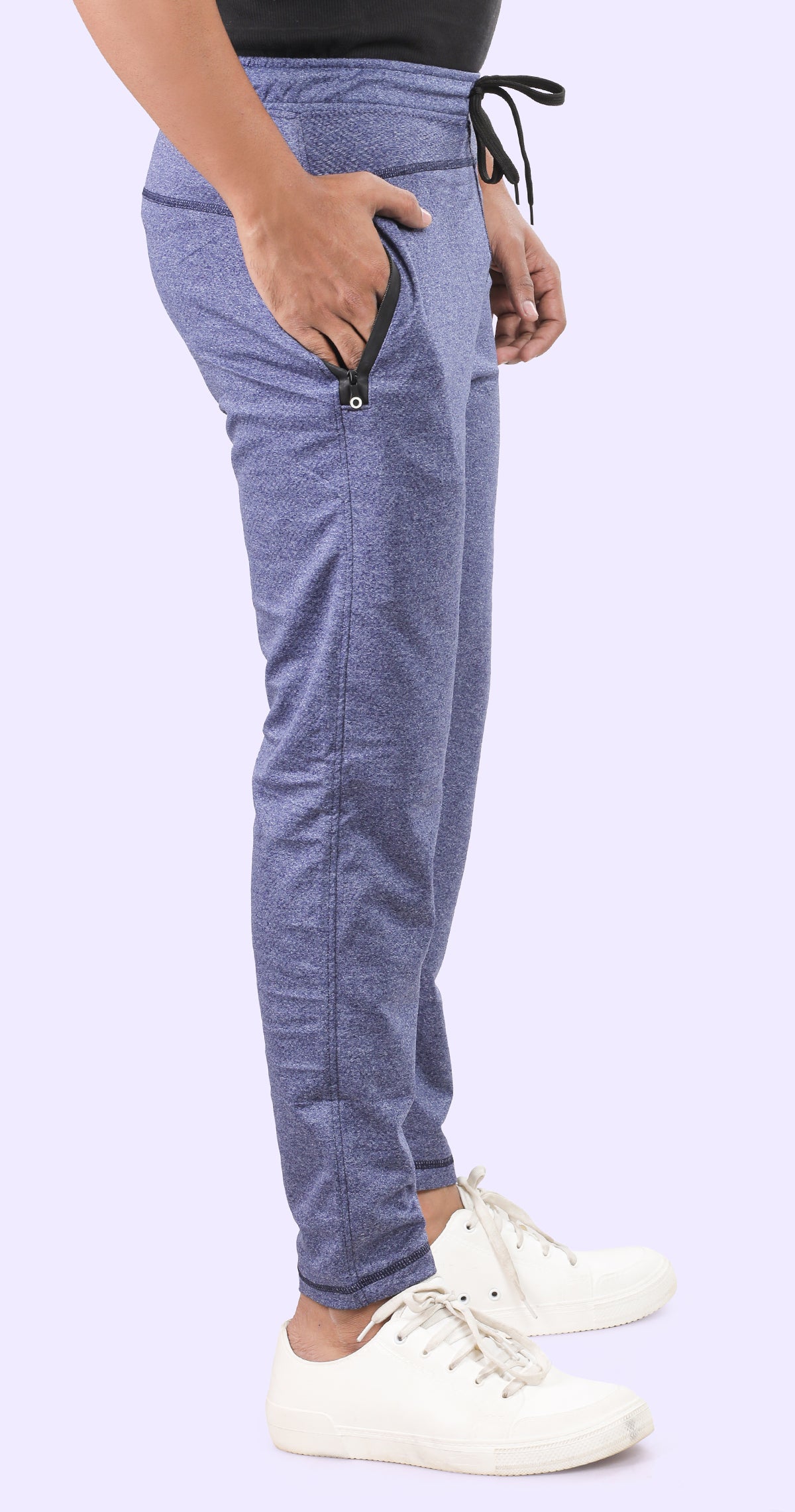 Men's Admiral Blue Sport Flex Sports Pants Soild sweat Control