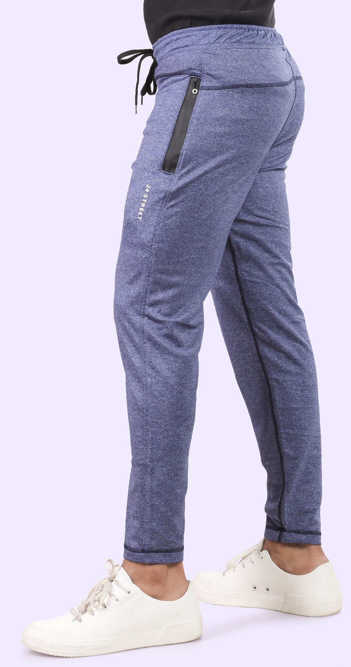 Men's Admiral Blue Sport Flex Sports Pants Soild sweat Control