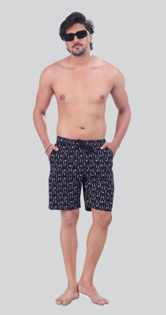 Men's Blue Island Threads Printed Bermuda Comfort Cotton