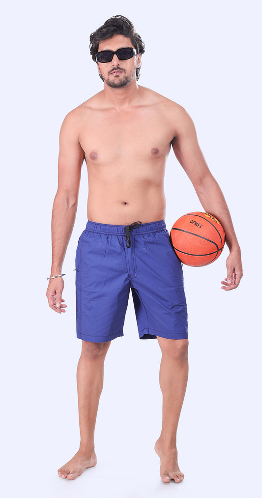 Men's Royal Blue Bermuda Vibe Solid Comfort Cotton
