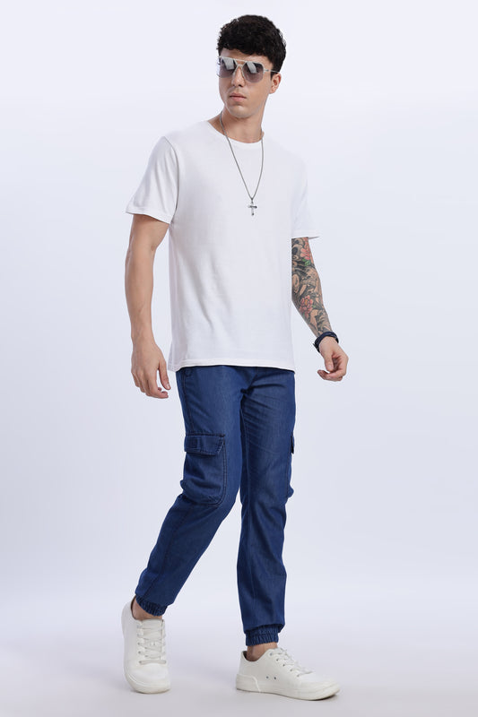 Men's Blue casual Denim joggers