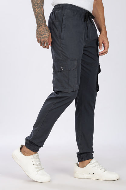 Men's Grey Performance Pulse Solid Jogger Cotton
