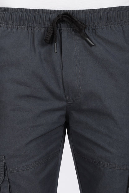 Men's Grey Performance Pulse Solid Jogger Cotton