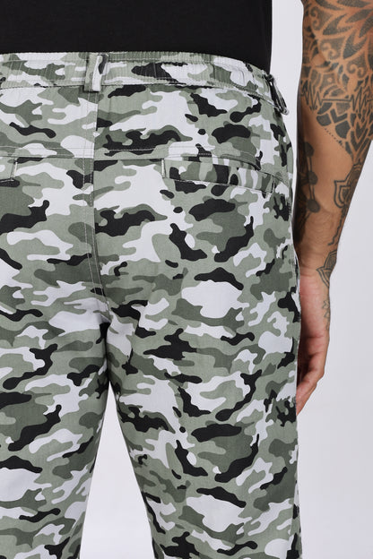 Men's Green Urban Chill Pyjama PantsMilitary Print Comfort Cotton