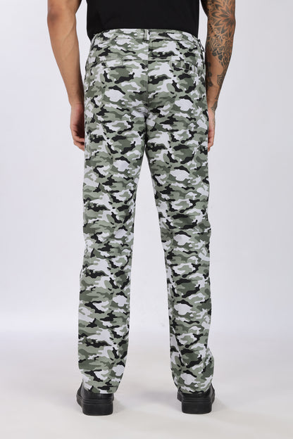 Men's Green Urban Chill Pyjama PantsMilitary Print Comfort Cotton