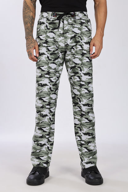 Men's Green Urban Chill Pyjama PantsMilitary Print Comfort Cotton