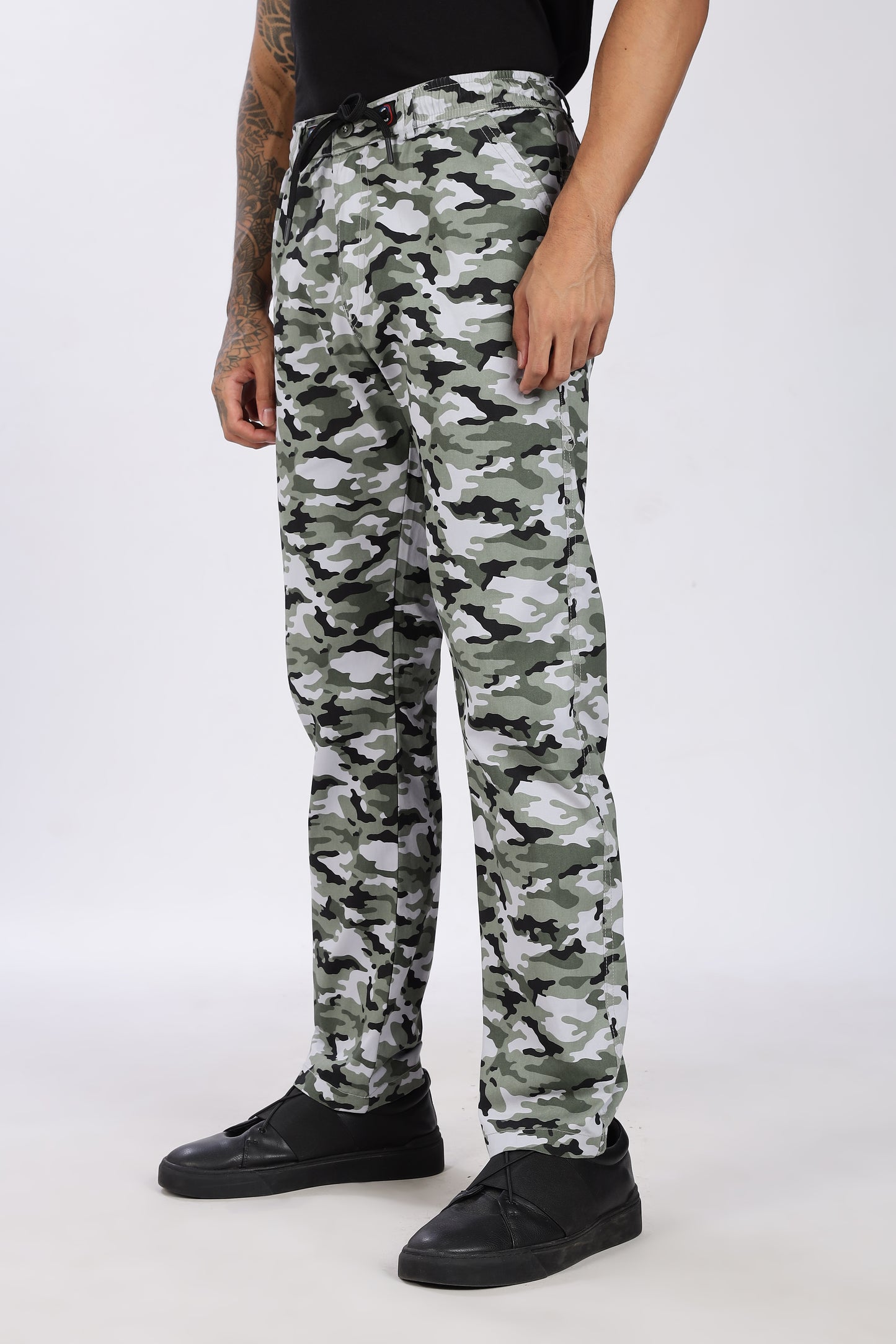 Men's Green Urban Chill Pyjama PantsMilitary Print Comfort Cotton