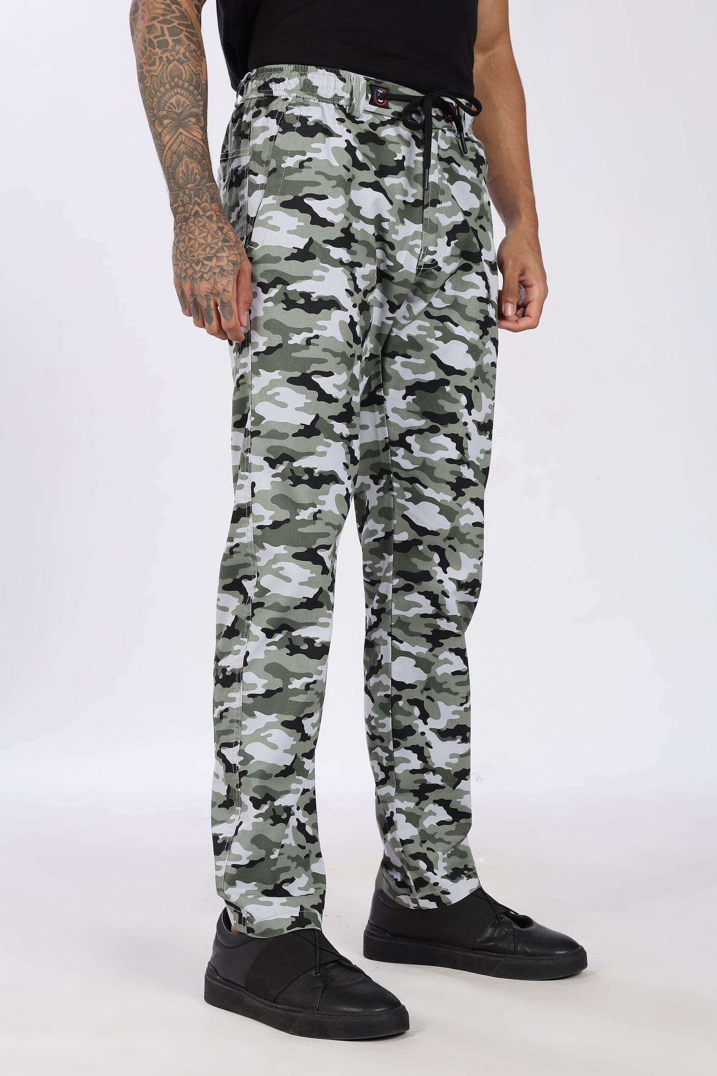Men's Green Urban Chill Pyjama PantsMilitary Print Comfort Cotton