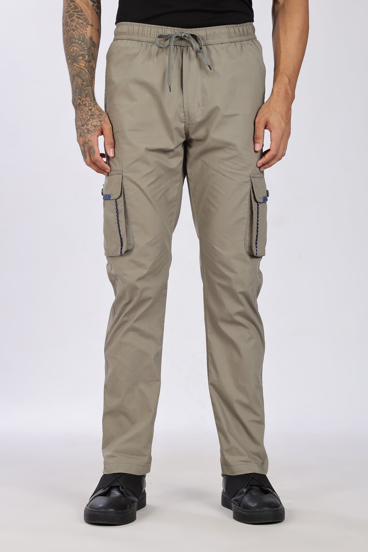 Men's Grey Serenity Pyjama Pants Solid Comfort Cotton